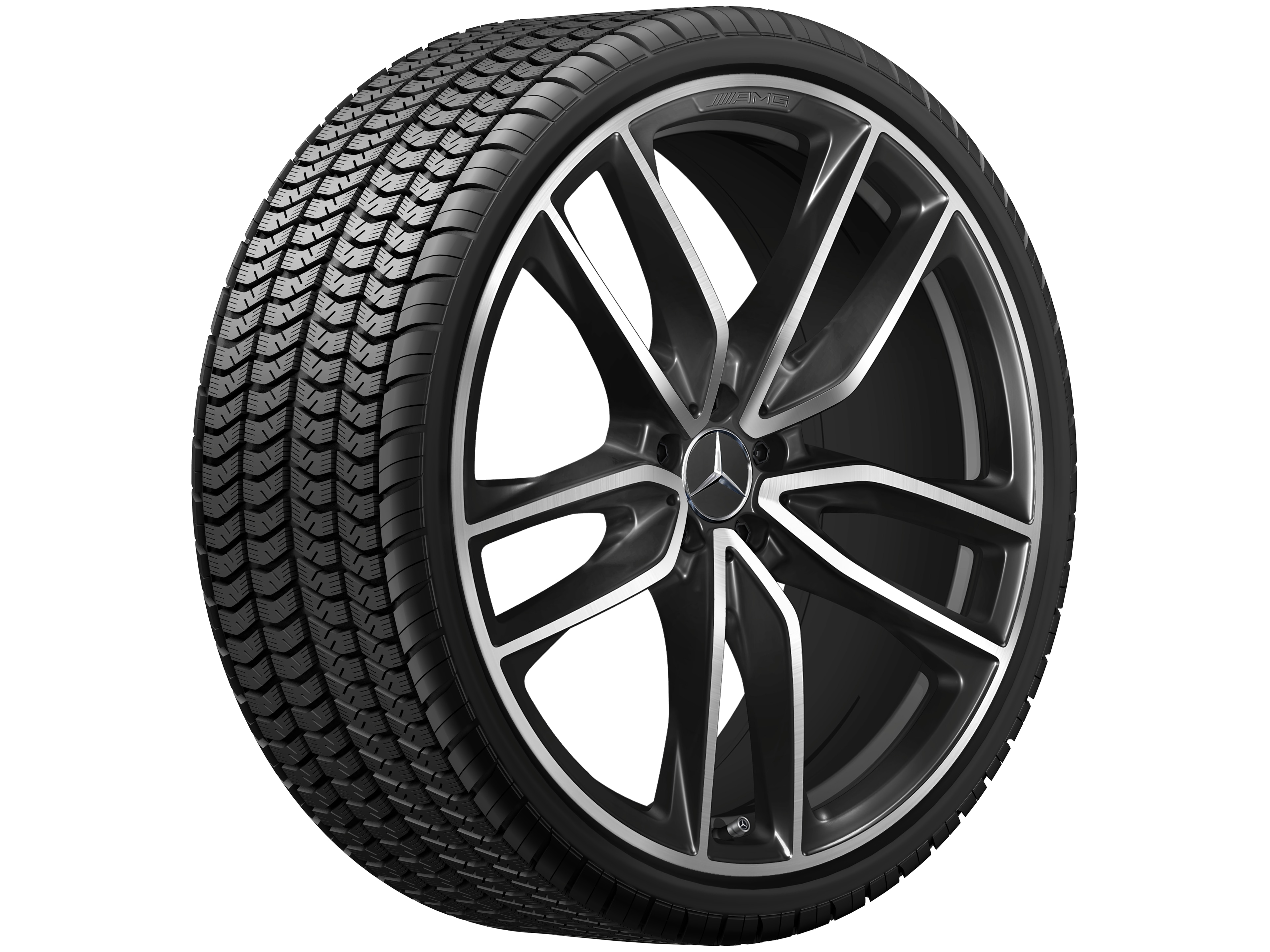 Llanta AMG de 5 radios dobles y 58,4 cm (23 pulgadas)