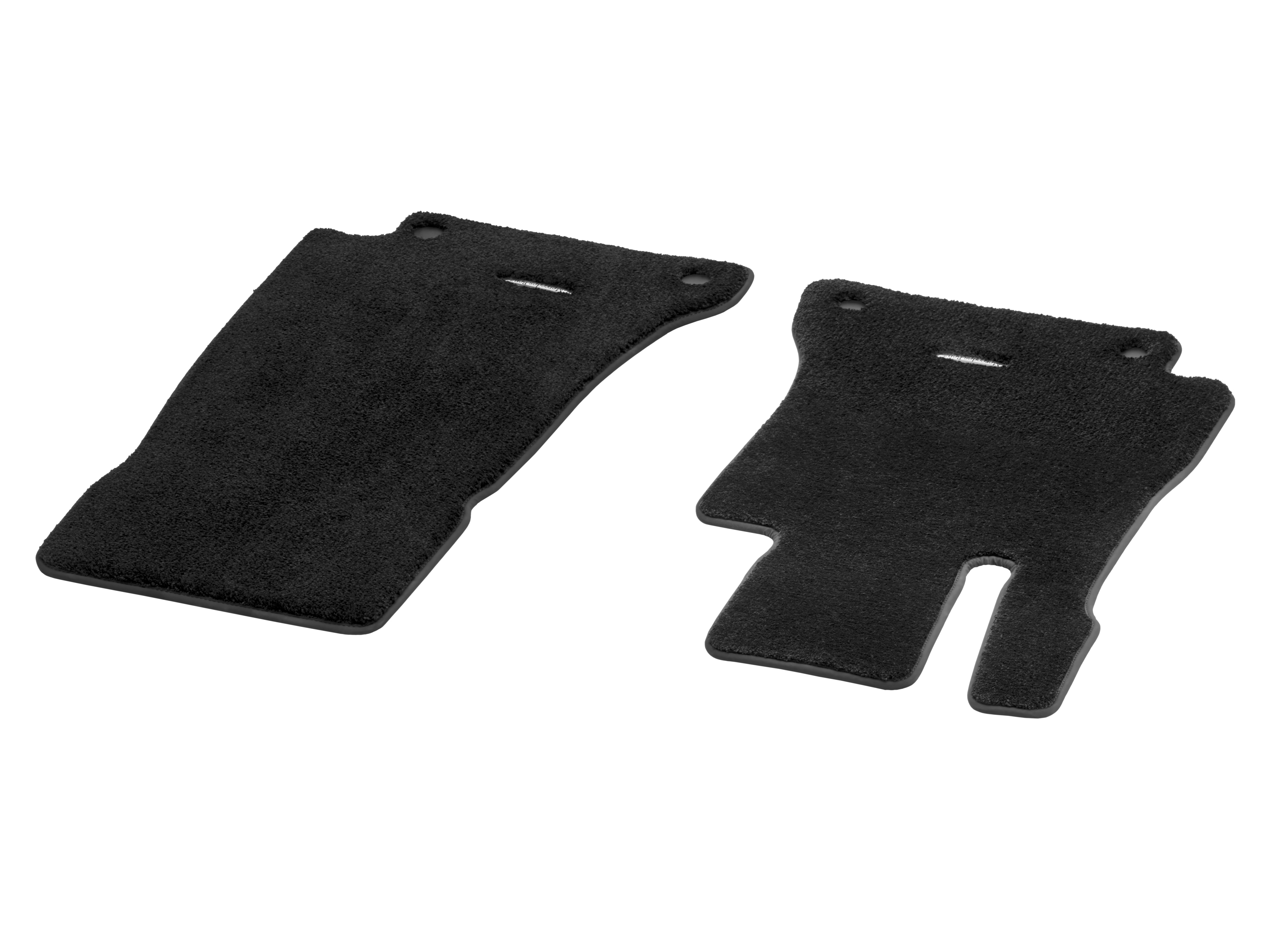 Alfombrillas EXCLUSIV, Alfombrilla para conductor/del acompañante, 2 piezas - Dirección a la izquierda, negro, Ribete negro