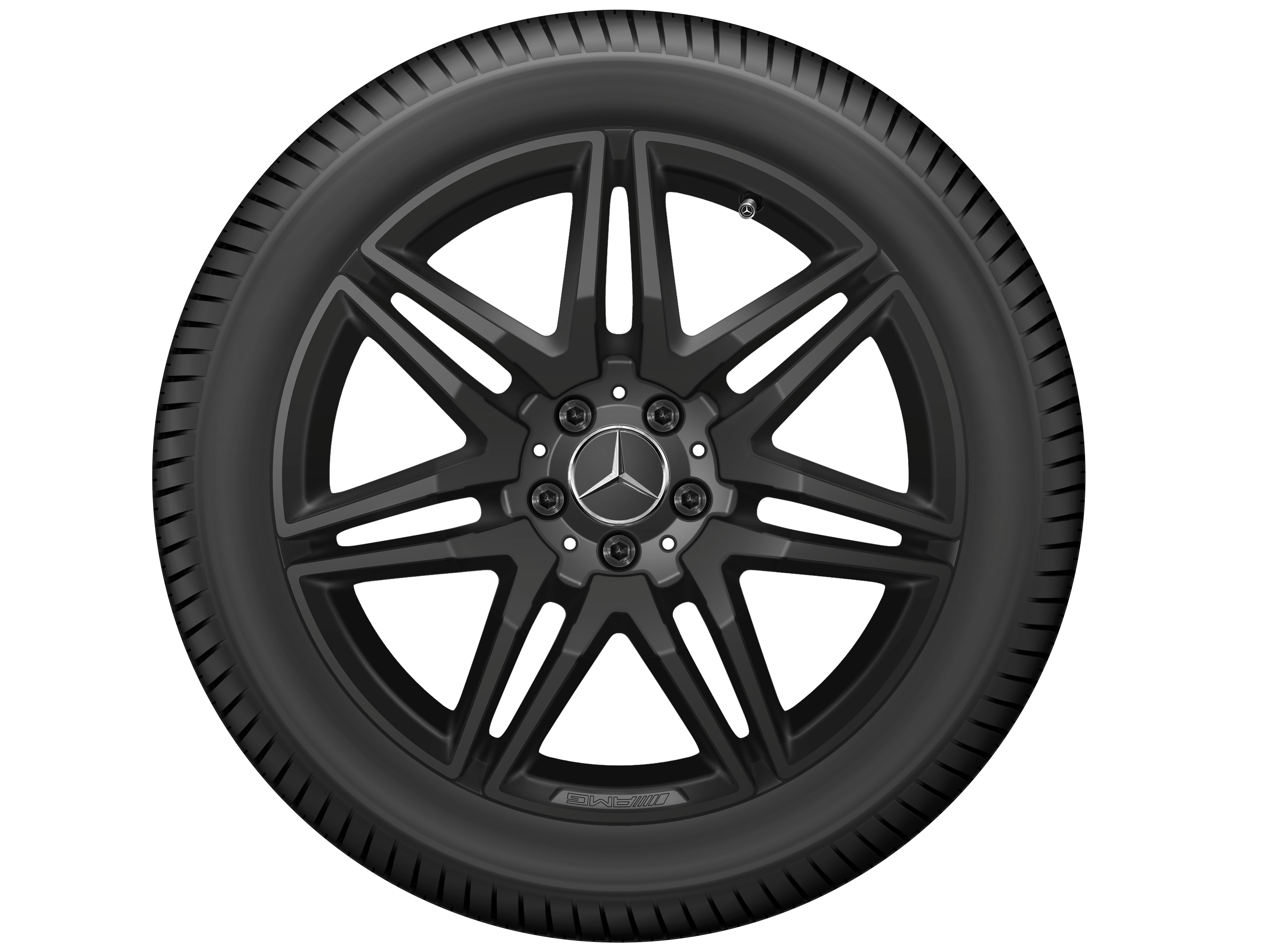 Llanta AMG de 7 radios dobles, 48,3 cm (19 pulgadas) - 8 J x 19 ET 52, negro, brillante