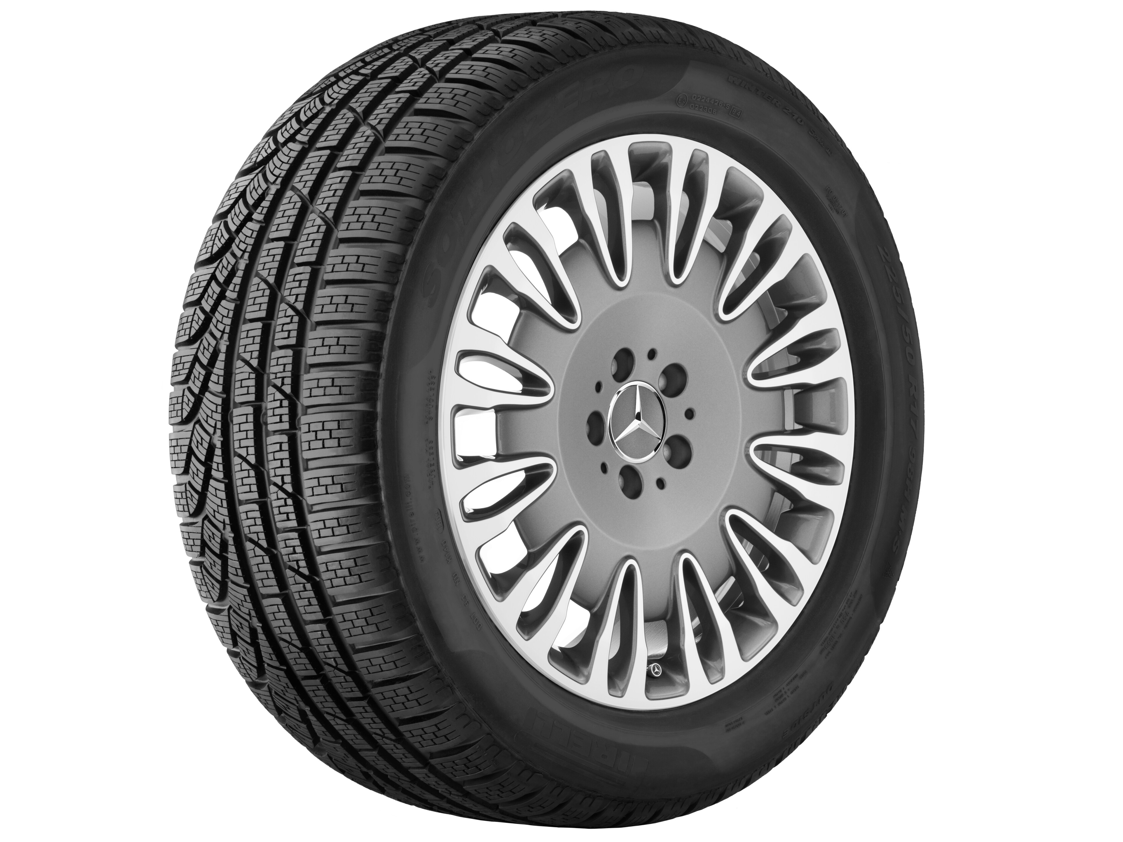 Llanta multirradio, 48,3 cm (19 pulgadas) - 8,5 J x 19 ET 36, gris Himalaya, pulido a alto brillo