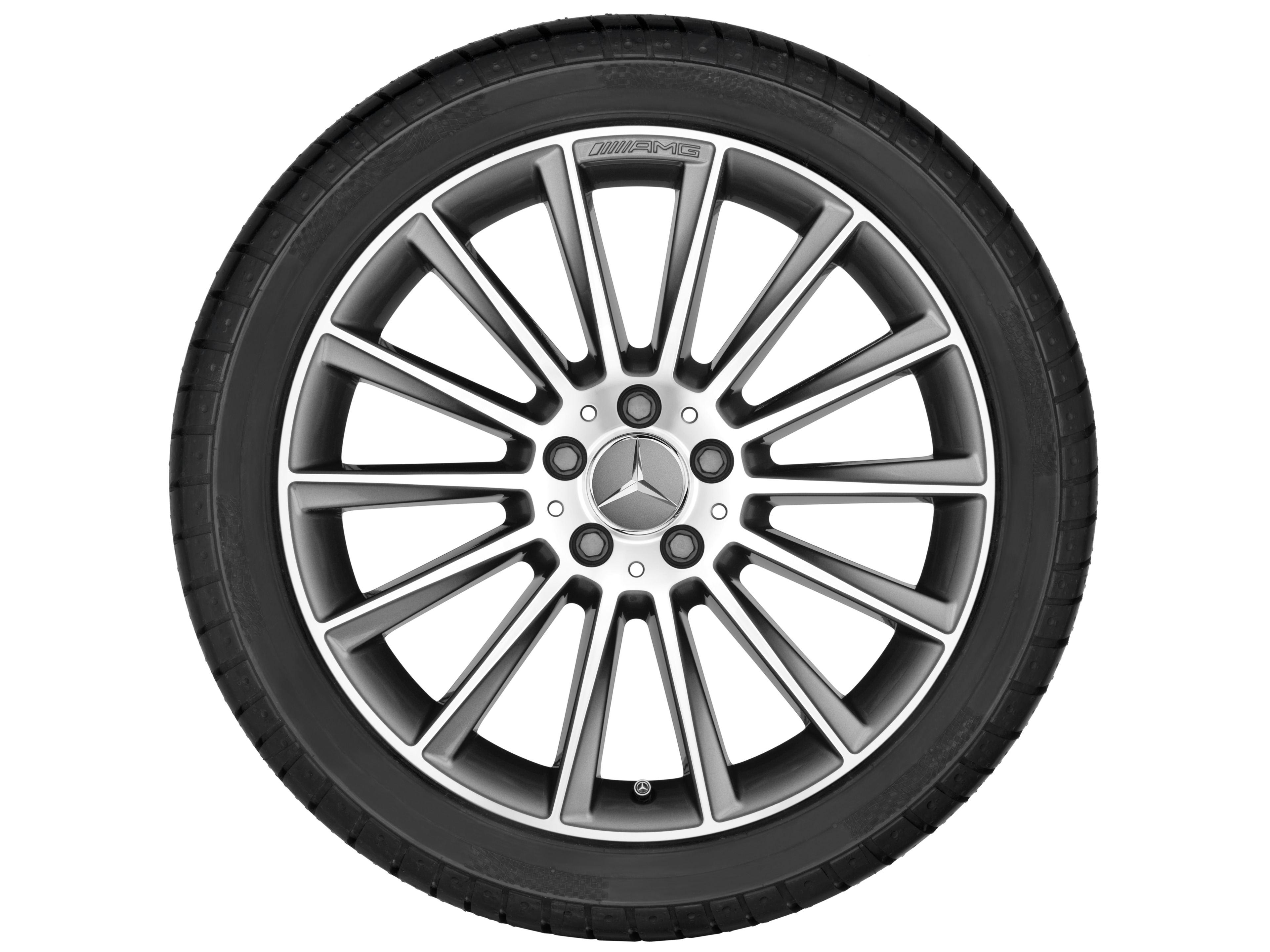 Llanta multirradio AMG, 50,8 cm (20 pulgadas) - 9 J x 20 ET 49, gris titanio, pulido a alto brillo