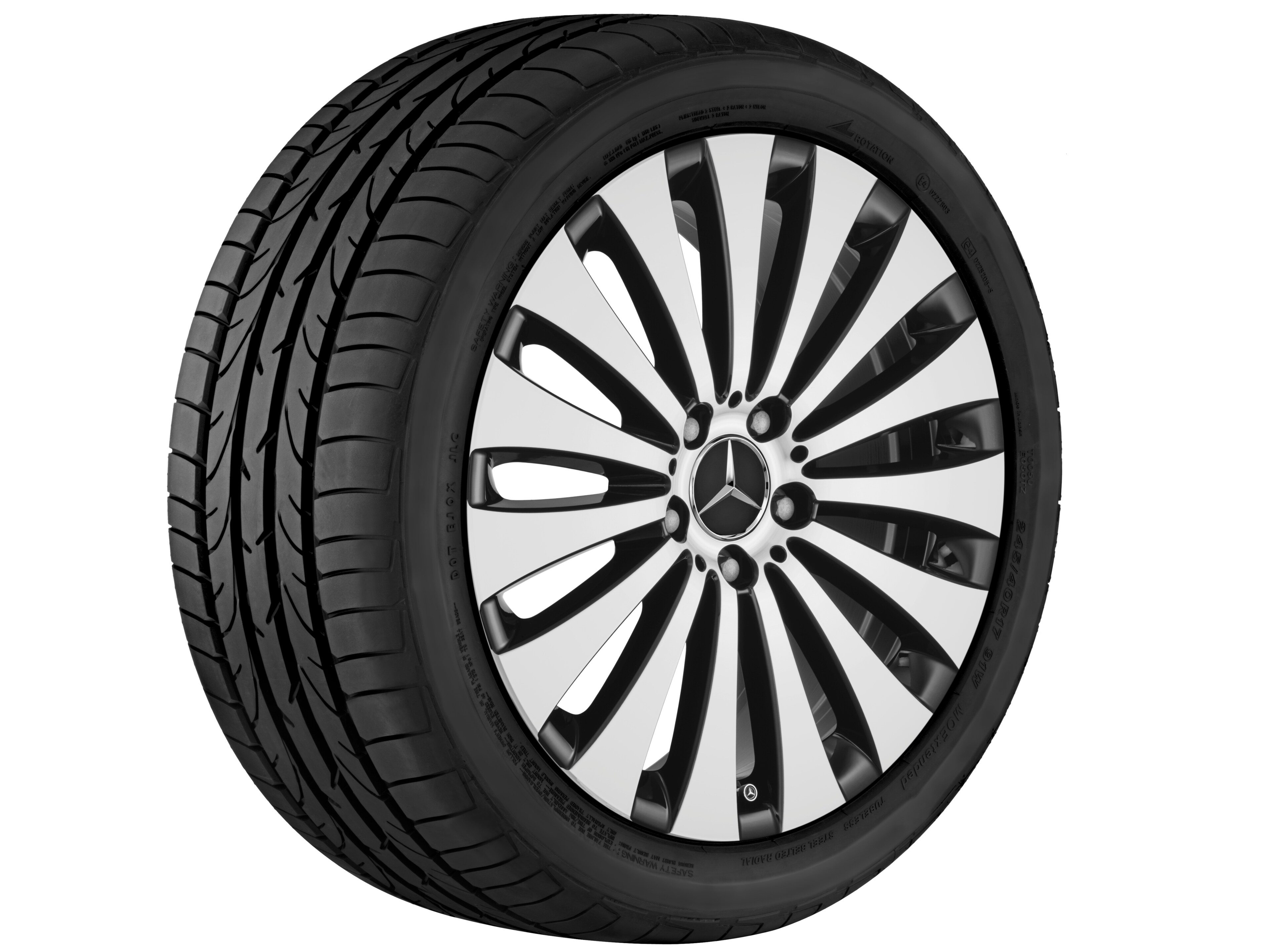 Llanta multirradio, 45,7 cm (18 pulgadas) - 8 J x 18 ET 43, negro, pulido a alto brillo