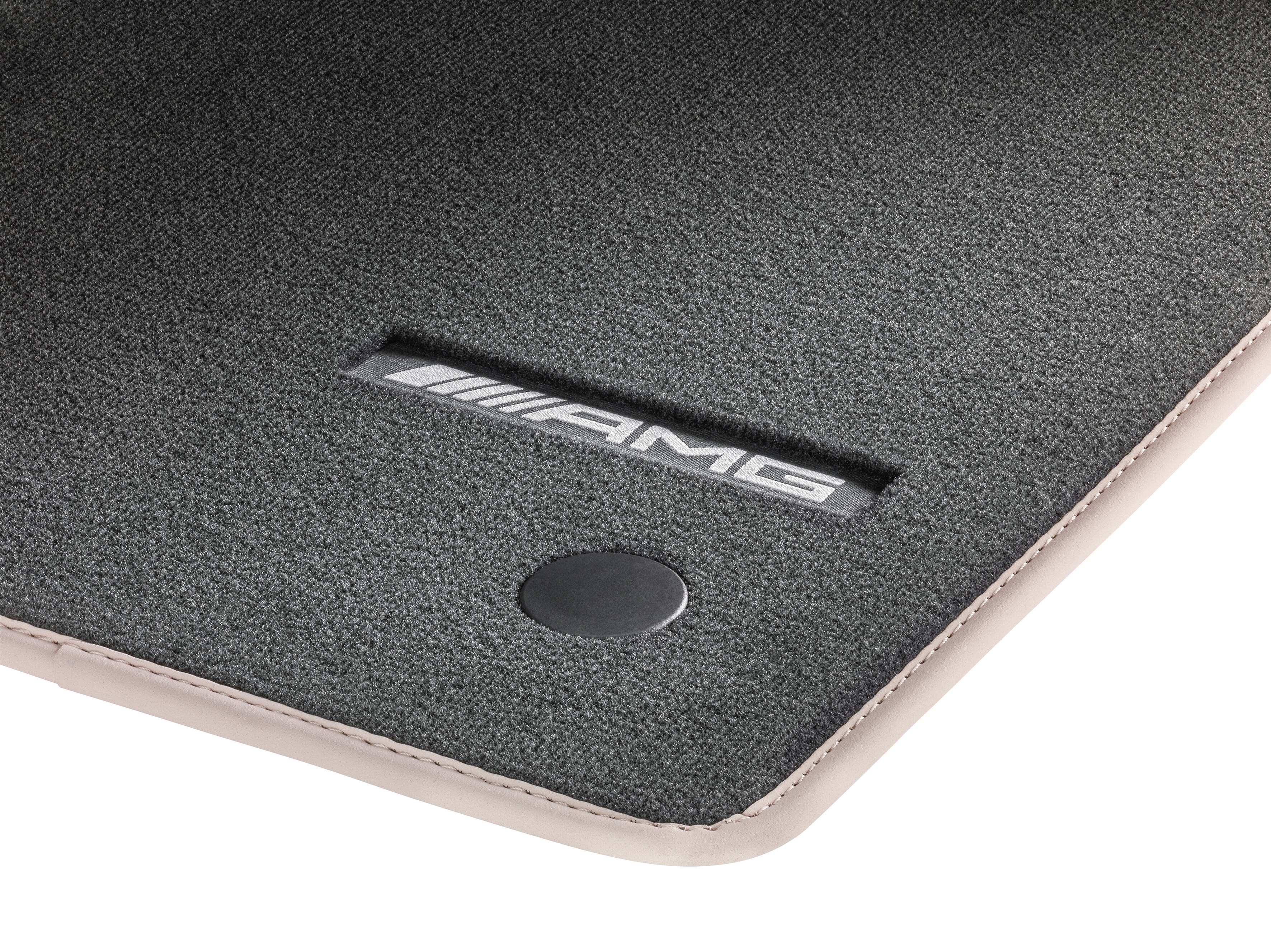 Alfombrillas AMG, Kit, 4 piezas, con logotipo AMG entretejido - Dirección a la izquierda, gris magma