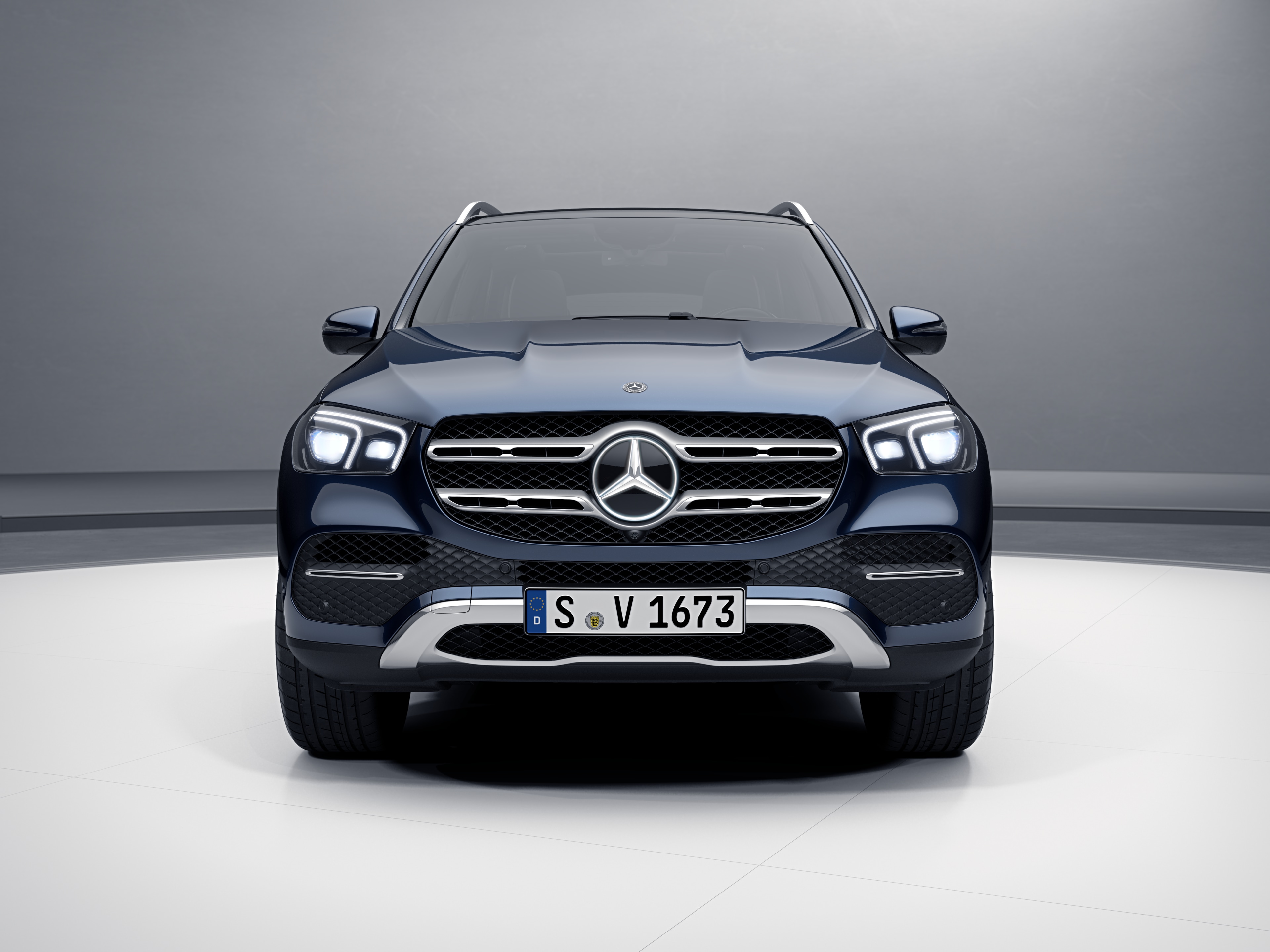 Estrella Mercedes iluminada, Elemento decorativo, EE. UU./Canadá - cromo
