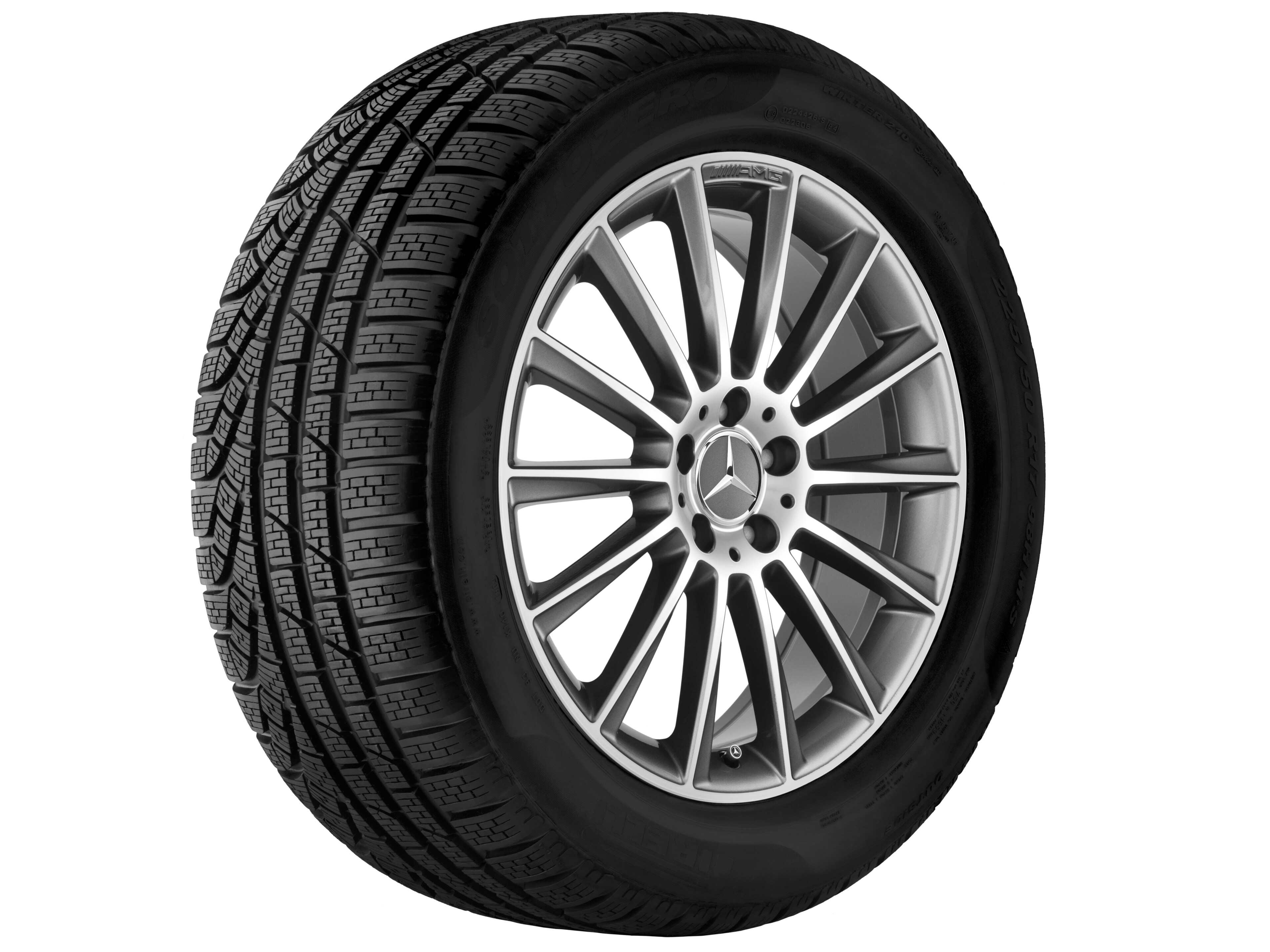 Llanta multirradio AMG, 50,8 cm (20 pulgadas) - 8 J x 20 ET 20, gris titanio, pulido a alto brillo