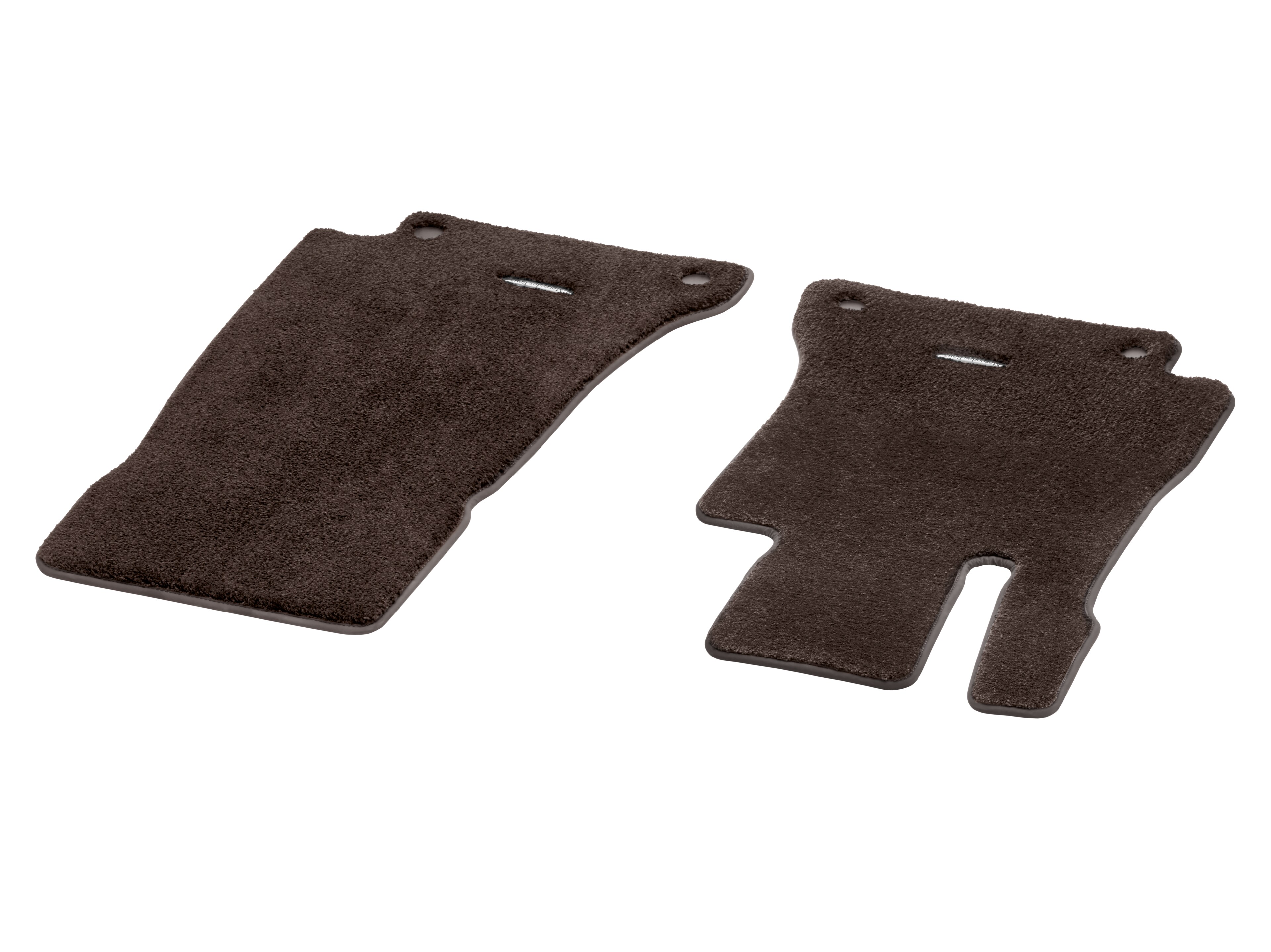 Alfombrillas EXCLUSIV, Alfombrilla para conductor/del acompañante, 2 piezas - Dirección a la izquierda, marrón espresso