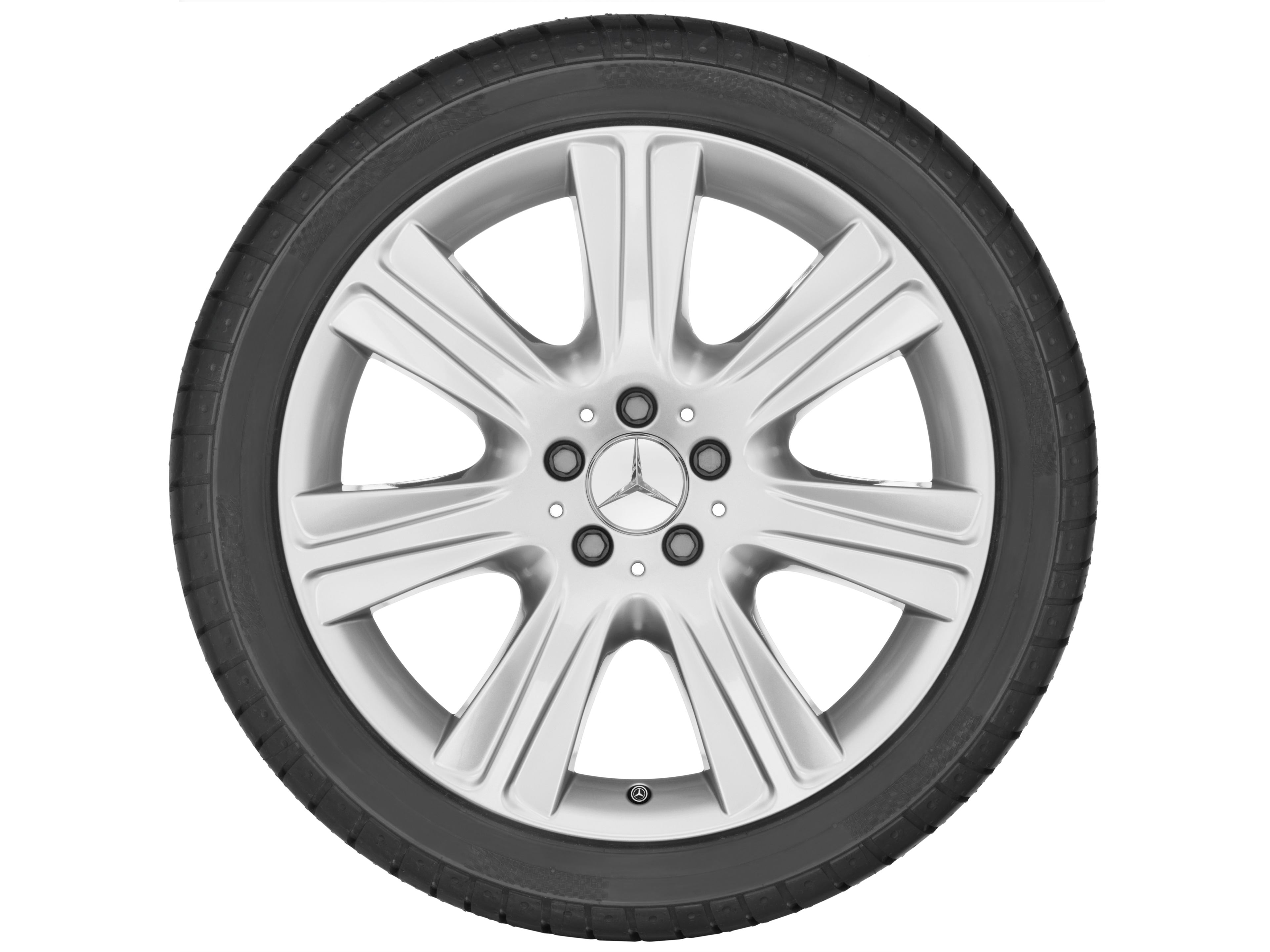 Llanta de 7 radios, 48,3 cm (19 pulgadas) - 9,5 J x 19 ET 43,5, plata vanadio
