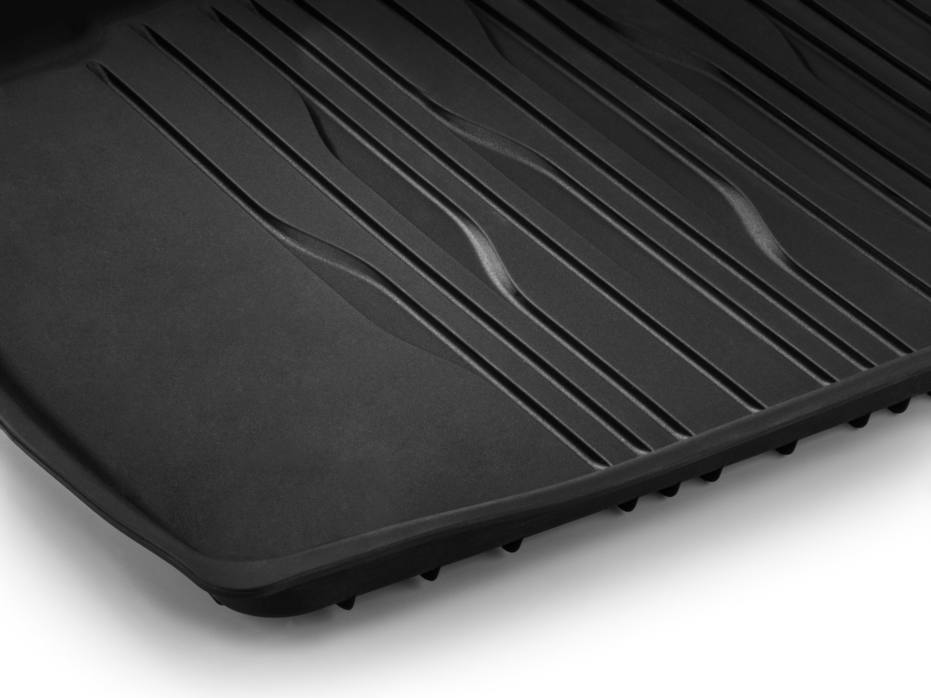 Alfombrillas impermeables Dynamic Lines, Parte trasera, 2 piezas - Dirección a la izquierda/derecha, negro