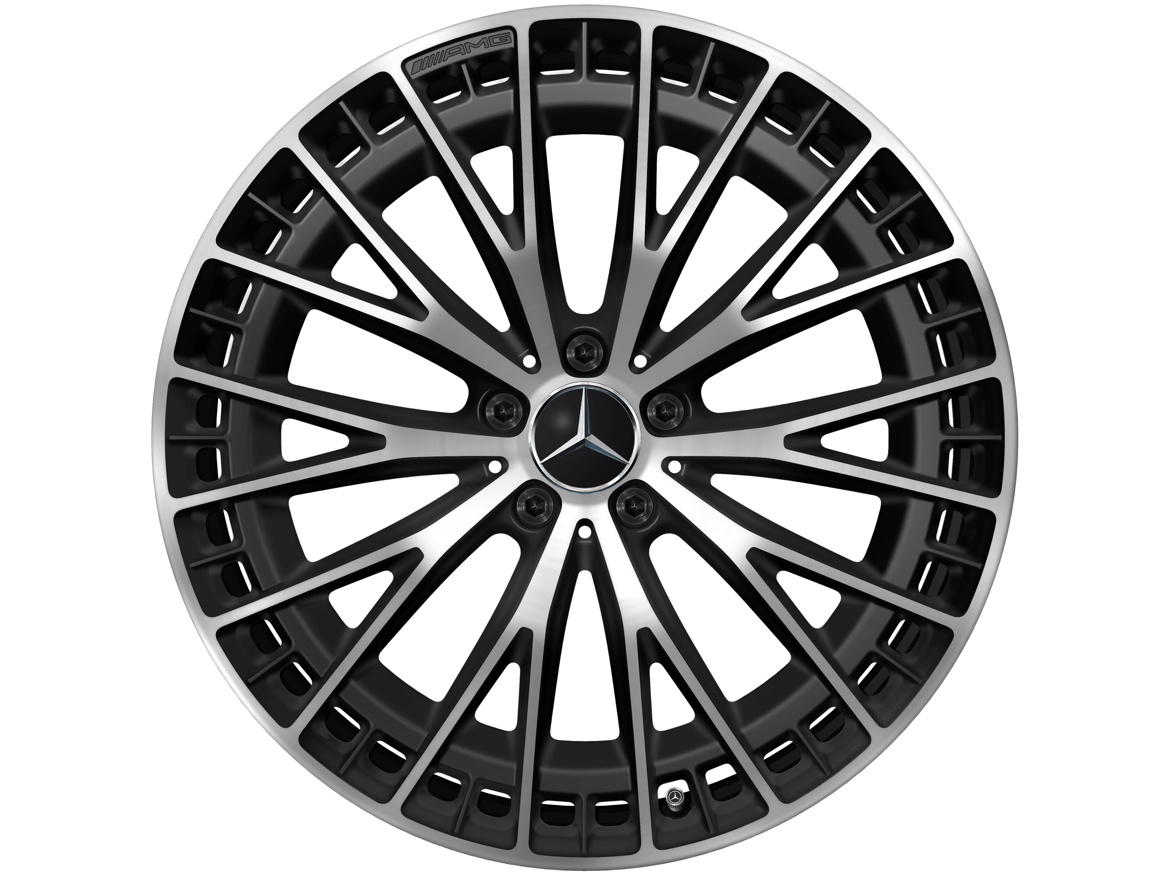 Llanta multirradio AMG, 53,3 cm (21 pulgadas) - 9,5 J x 21 ET 52, negro mate, pulido a alto brillo