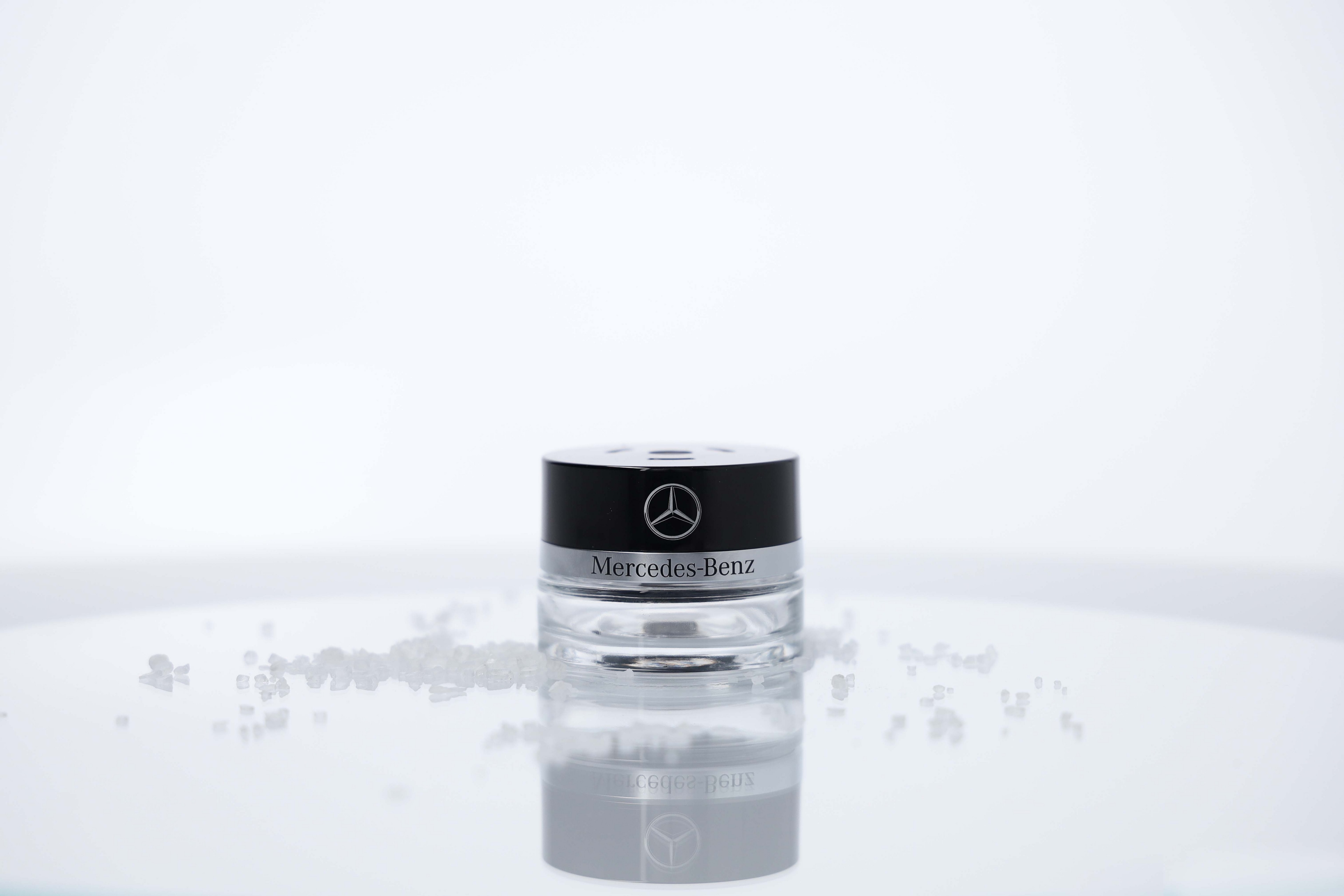 Frasco, vacío - transparente / negro, Cristal, 15 ml
