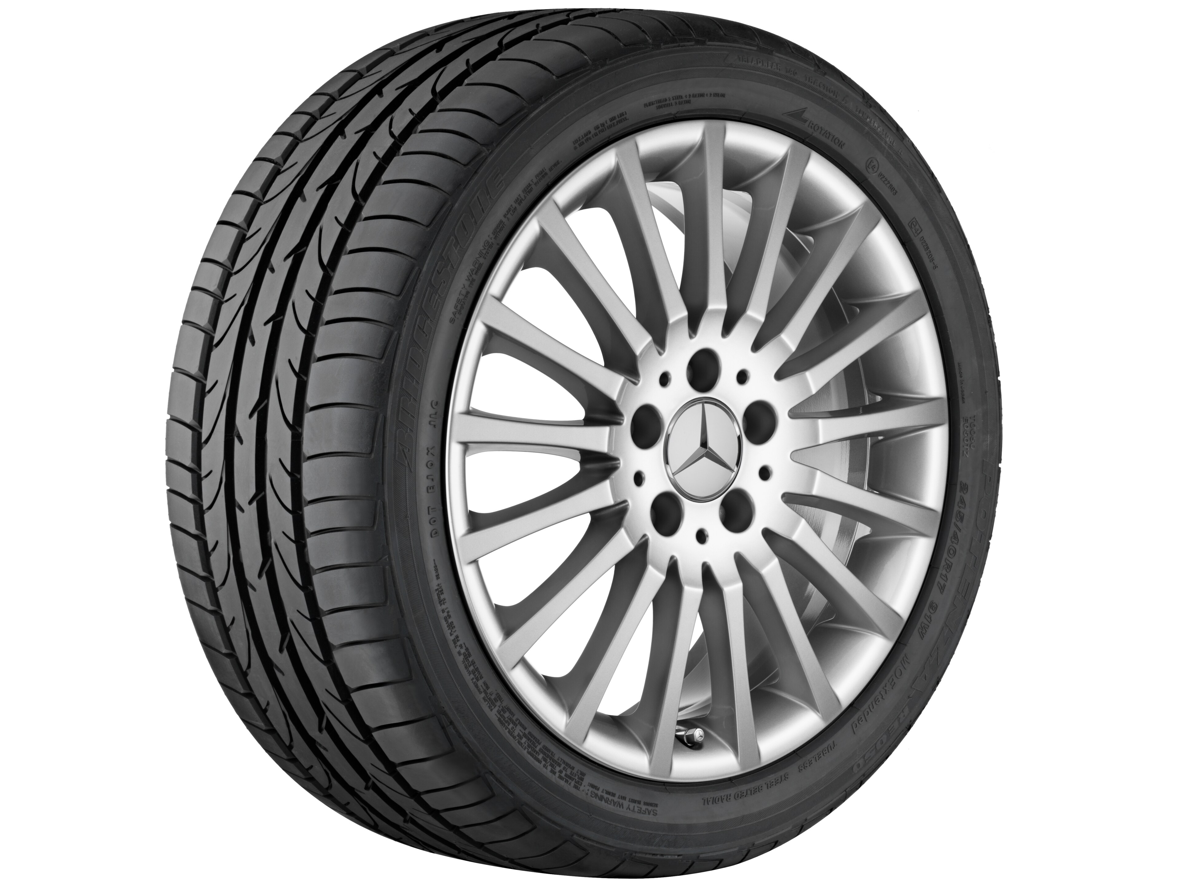 Llanta multirradio, 43,2 cm (17 pulgadas) - 7,5 J x 17 ET 47, plata titanio